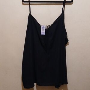 Torrid Black Lace Trim Camisole